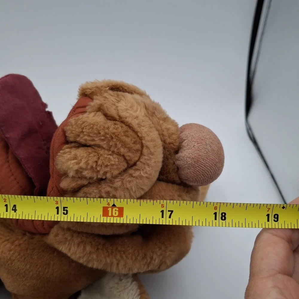 Vtg 1981 Ganz Bros Wrinkles Dog Puppet Plush Heritage Collection Overalls‎ Tag